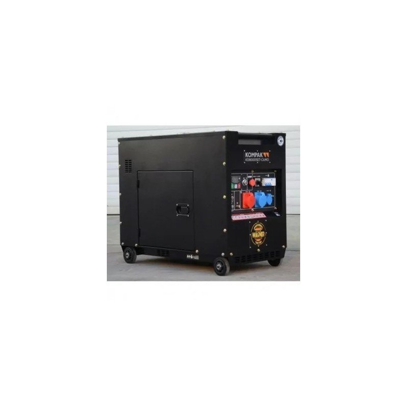 Groupe électrogène spécial installation SOLAIRE diesel 8KVA Monophasé et Triphasé, 30 Litres KD8000SET-CAMO Full Power