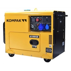 KOMPAK Groupe électrogène diesel 5500W monophasé, ATS, insonorisé NT-6100SE