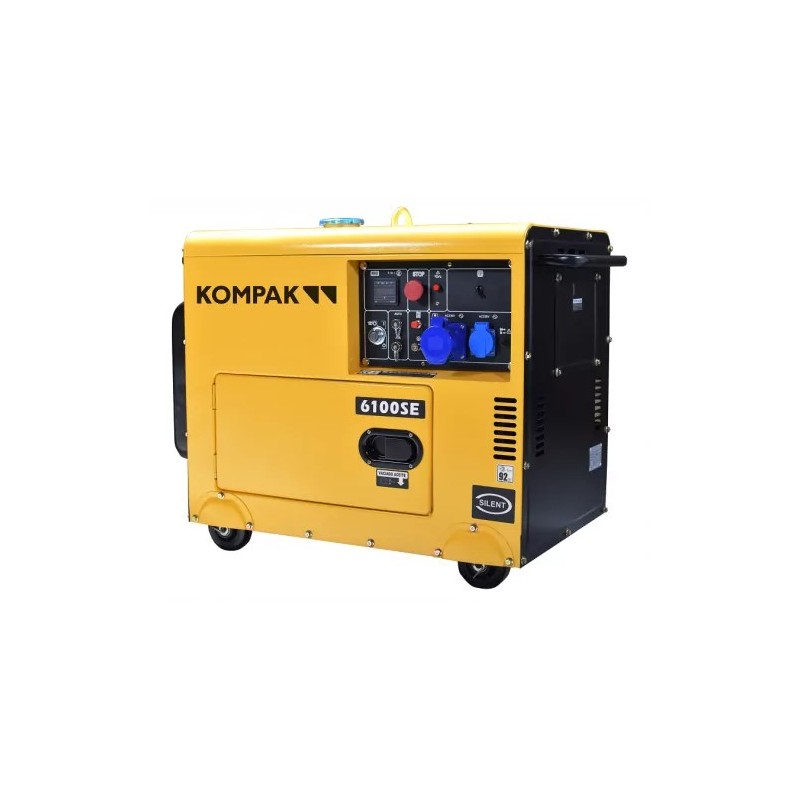 KOMPAK Groupe électrogène diesel 5500W monophasé, ATS, insonorisé NT-6100SE