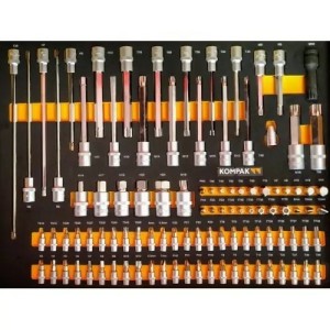 KOMPAK Servante d'atelier professionnelle 252 outils inclus LZ01