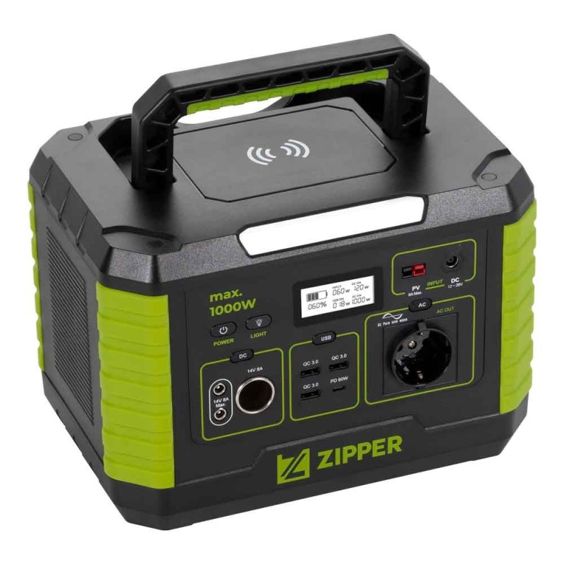 ZIPPER Station d'énergie portable 1000W / 999Wh ZI-PS1000