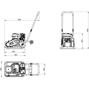 ZIPPER Paque vibrante 196cc 54x42cm ZI-RPE90E