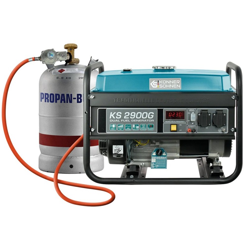 Konner & Sohnen Groupe électrogène 2900W essence/gaz KS2900G