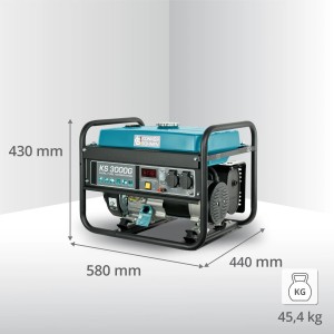 Konner & Sohnen Groupe électrogène 3000W essence/gaz KS3000G