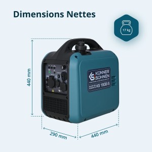 Konner & Sohnen Groupe électrogène Inverter 2000W silencieux KS1900iS