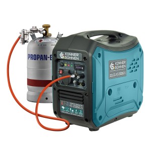 Konner & Sohnen Groupe électrogène Inverter 2000W essence/gaz silencieux KS2000iGS