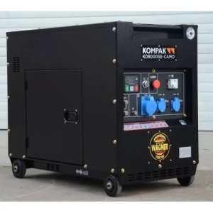 Groupe électrogène diesel 6500W valable installation SOLAIRE Monophasé 30 Litres KD8000SE CAMO