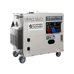 Konner & Sohnen Groupe électrogène diesel 7500W 230V/400V silencieux AVR compatible ATS KS9200HDES-1/3 ATSR