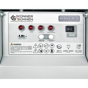 Konner & Sohnen Boitier ATS 230V/400V pour générateurs essence KS ATS 4/32-12