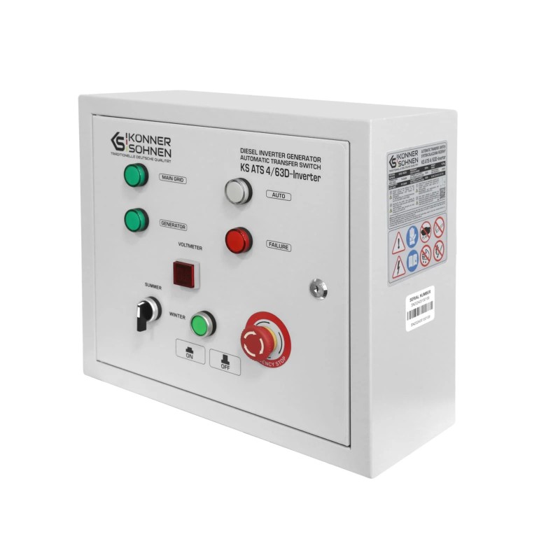 Konner & Sohnen Boitier ATS 230V pour générateurs Diesel Inverter KS ATS 4/63D-Inverter