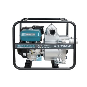 Konner & Sohnen Motopompe thermique 269cc eau chargée diamètre 80mm KS80MW