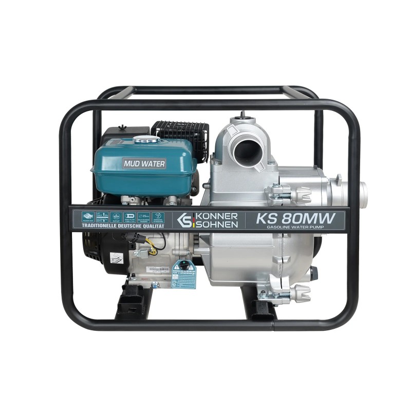 Konner & Sohnen Motopompe thermique 269cc eau chargée diamètre 80mm KS80MW