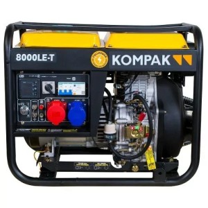 Groupe électrogène diesel 6400W Monophasé et Triphasé Kompak NT-8000LE-T ATS