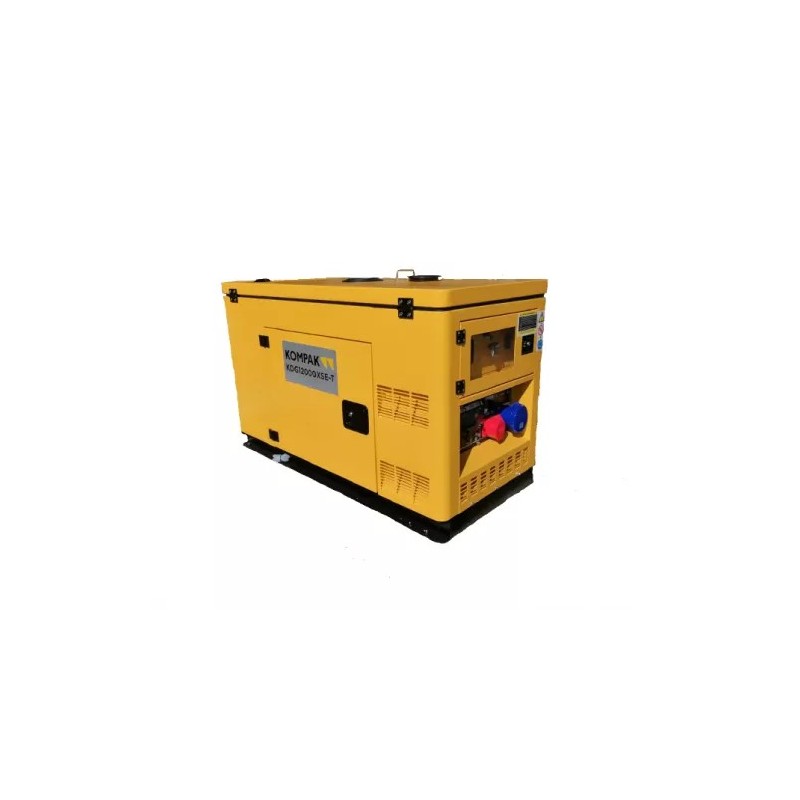 KOMPAK Groupe électrogène 12KvA Diesel 230V/400V Insonorisé KDG12000XSE-T
